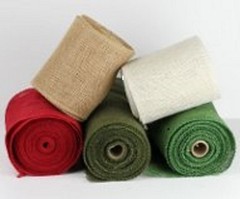 4″ Burlap Ribbon 10 Yard Roll Finished Edges (5 colors)