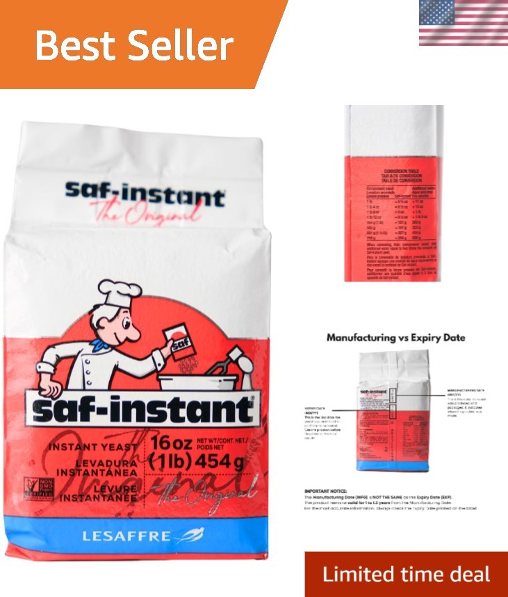 16 Ounce SAF Instant Yeast - Reliable Leavening for All Bread Baking Needs gallery