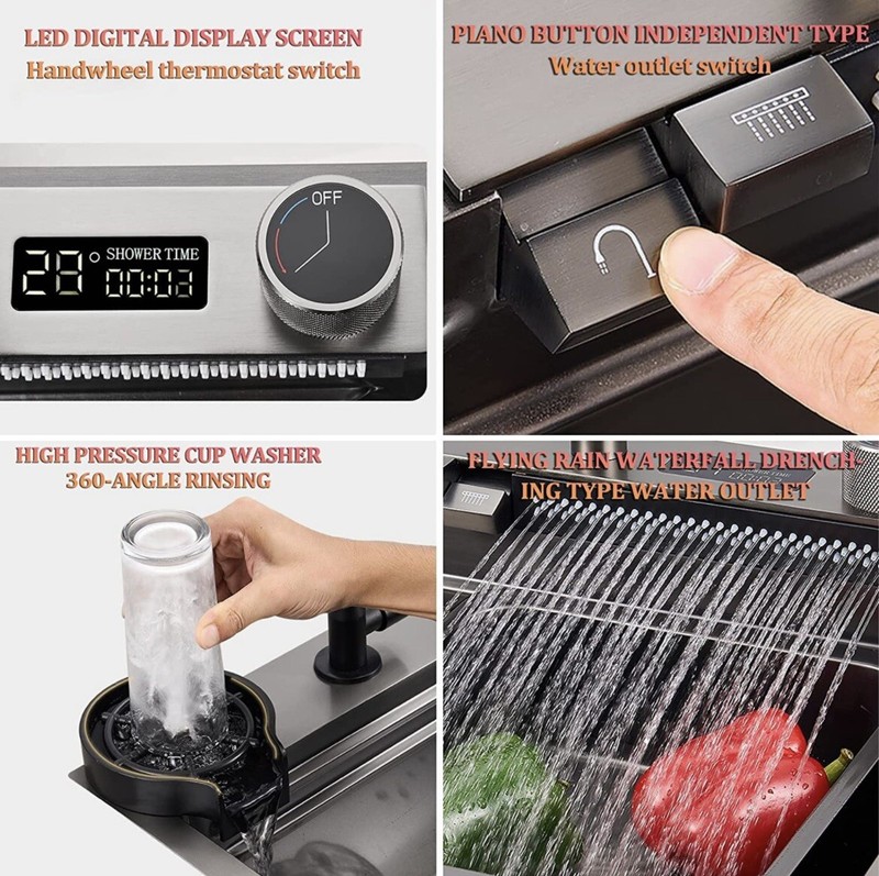Stainless Steel Multipurpose Kitchen Sink (75x46x23.5 cm) gallery