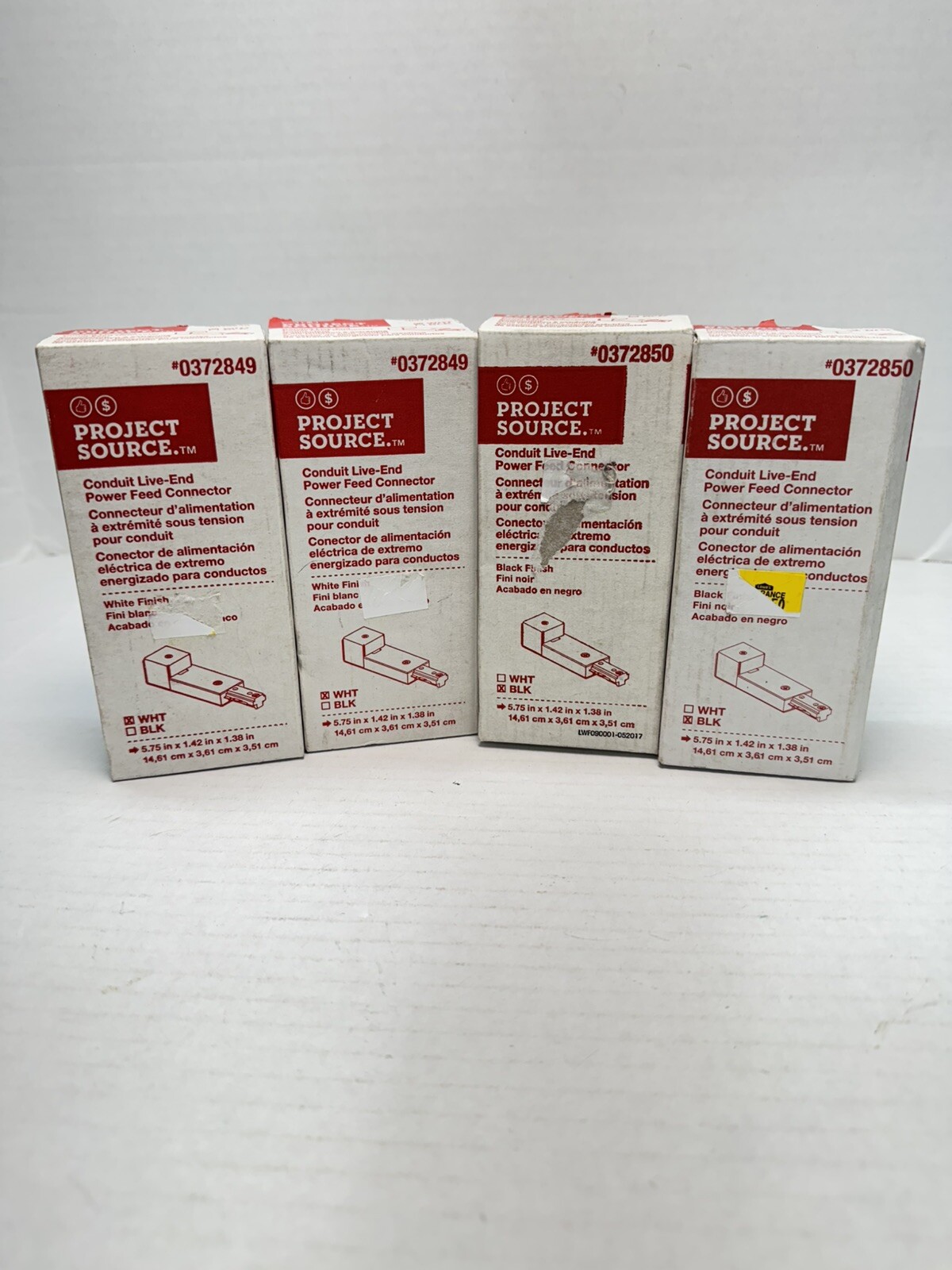POWER SOURCE COMDUIT LIVE-END POWER FEED CONNECTOR Lot Of 4 Black And White 0372 gallery