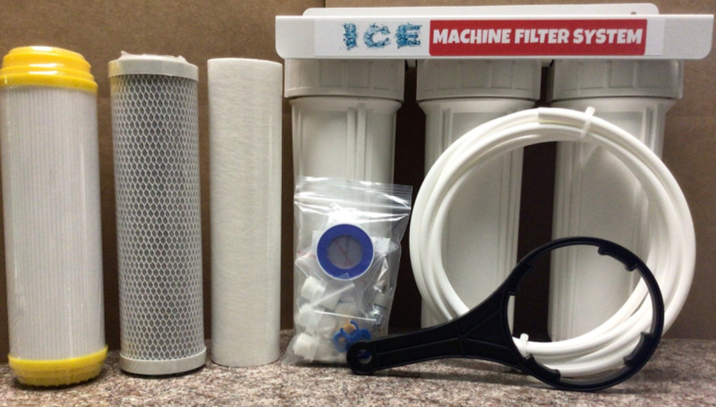 Ice Machine Water Filter Kit Sediment, Carbon, & Resin 3/8 Waterline & Fittings gallery