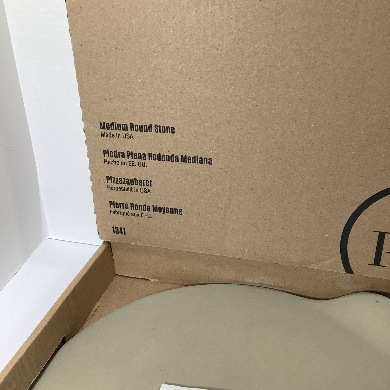 Pampered Chef Round Stone 1341 Pizza Pan Sheet 13" 13” Handles Stoneware New gallery