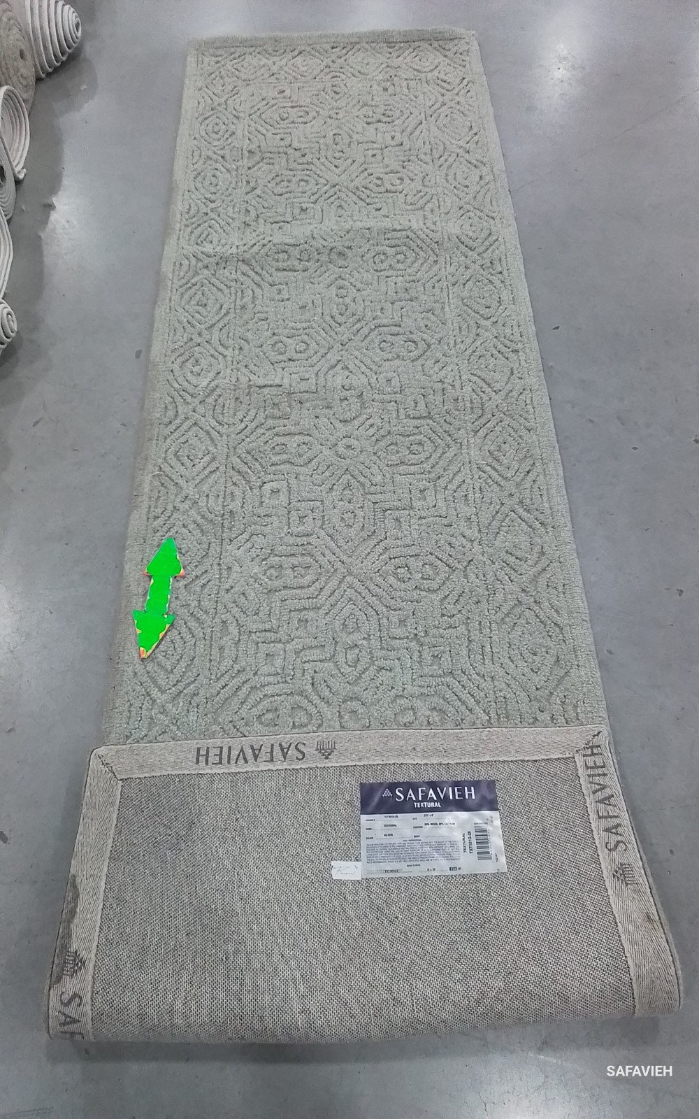 SILVER 2'-3" x 8'-0" Stained Rug, Reduced Price 1172776764 TXT101G-28 gallery