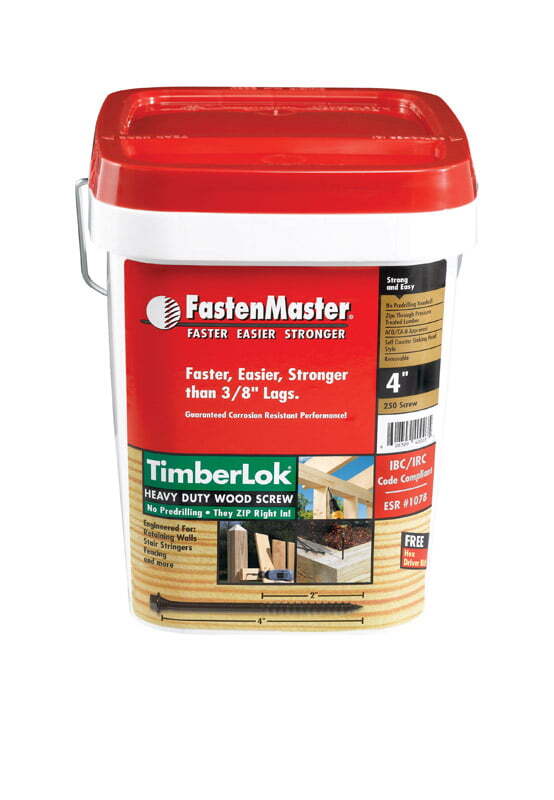 FastenMaster FMTLOK04-250 TimberLOK Heavy-Duty Wood Screw, 4 Inches, 250-Count, gallery
