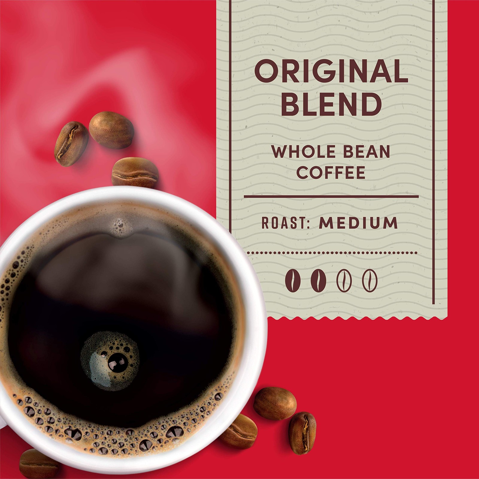 Whole Bean Original, Medium Roast Coffee, Made with 100% Arabica Beans, 12 Ou... gallery