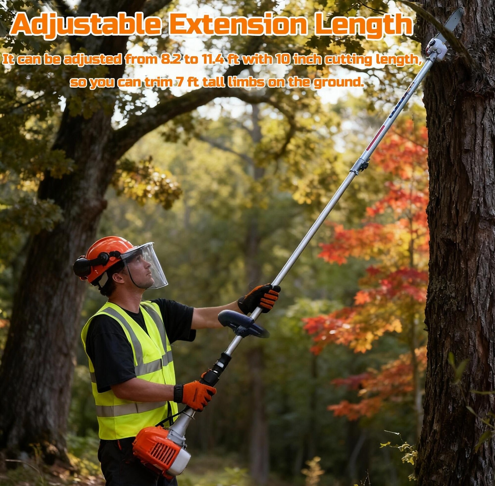 6in1 Gas Powered Combo Kit 26CC Hedge Trimmer Weed Eater Edger Orange PROYAMA gallery
