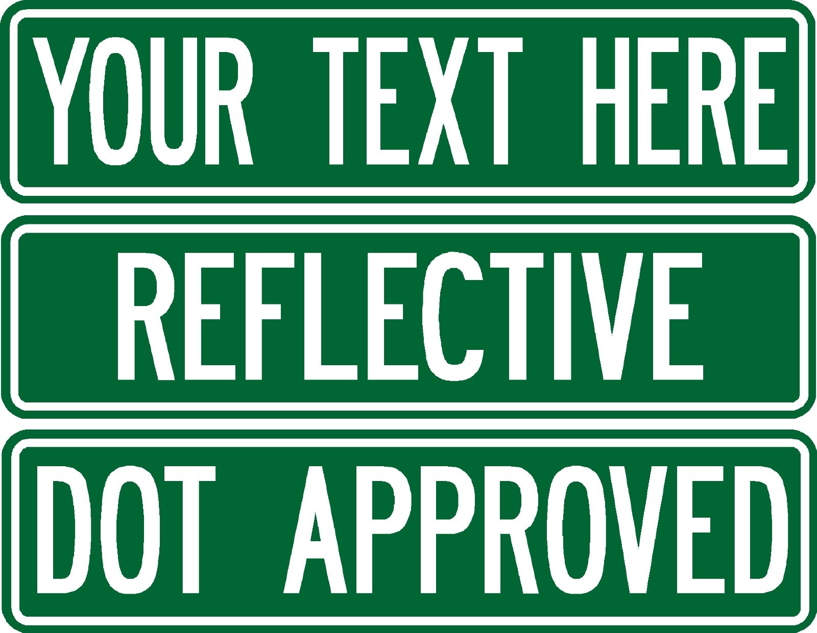 Custom street sign .080 thick 2-sided PRISMATIC REFLECTIVE GREEN road sign gallery