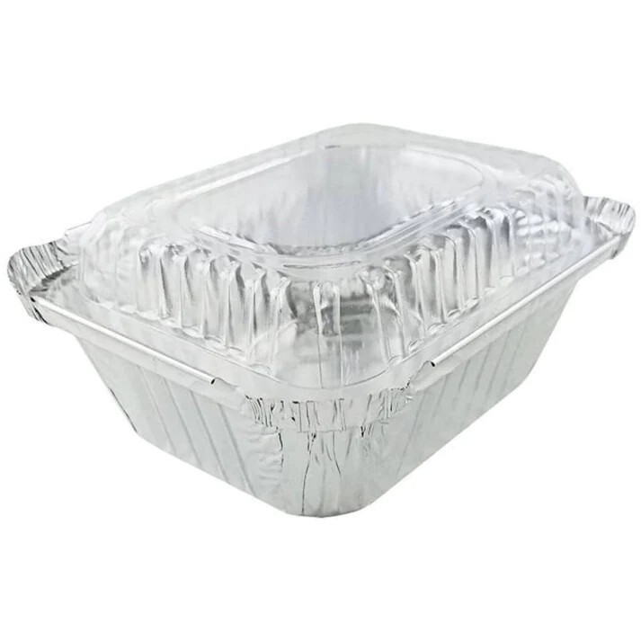40 Pack Food Storage Take Out Containers With Dom Lids Disposable 1Lb Oblong Pan gallery