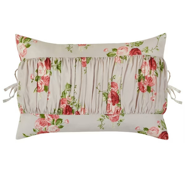 Twin Ruched Comforter Set Pink Floral Harlow & Wren NEW gallery