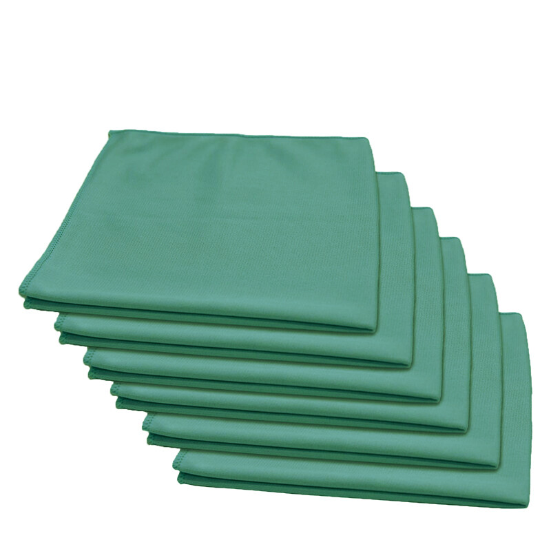 6 Pcs Glass Cleaning Cloth Window Microfiber Towel No Scratch 16"x16" Green gallery