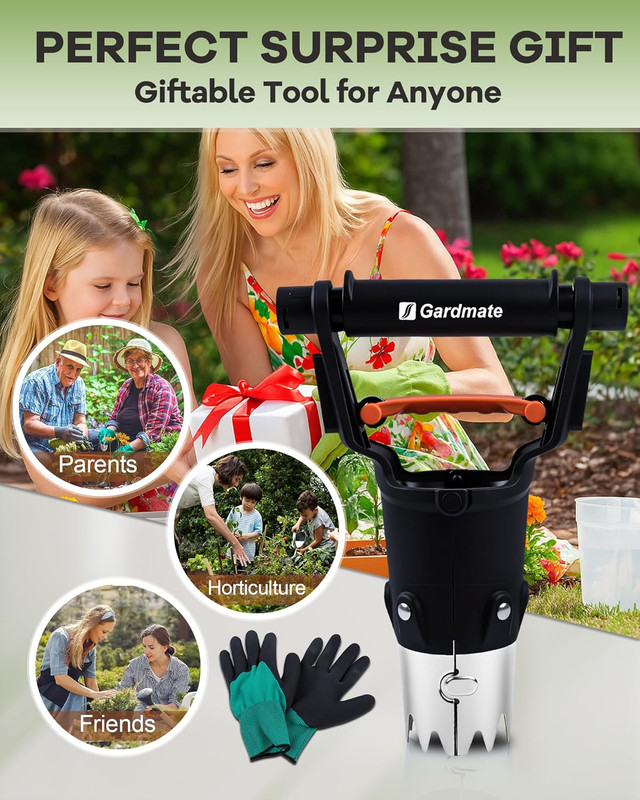 Bulb Planter Tool - One-Touch Automatic Bulb Planter for Bulbs, Seeds & Seedling gallery