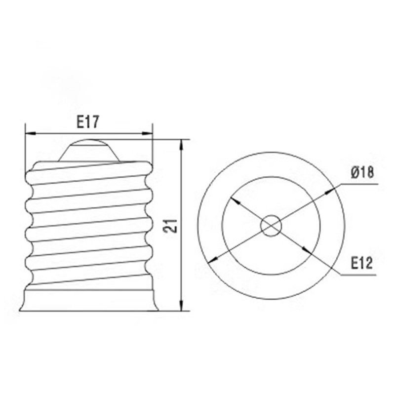 New E17 To E14 Candelabra Base Socket LED Bulb Lamp Adapter Holder Converter US gallery