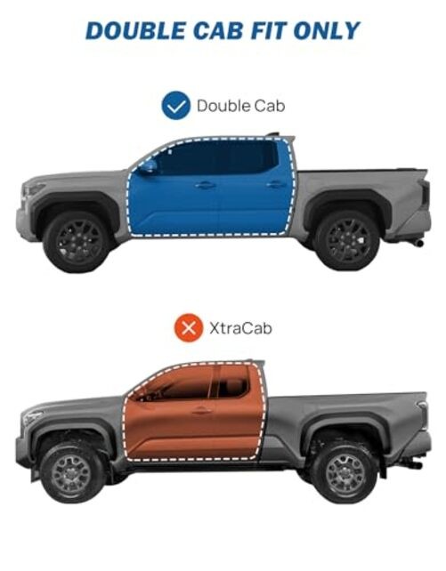 Low Profile Rain Guards Compatible with 2024 2025 2026 Tacoma Double Cab gallery