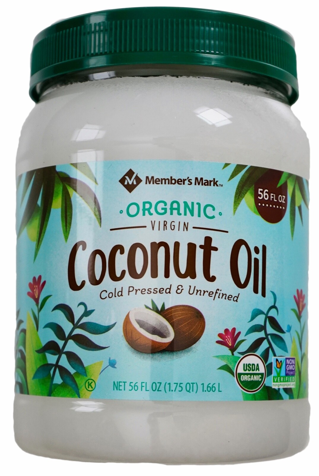 Member's Mark USDA Organic Virgin Coconut Oil Cold Pressed Unrefined, 56 FL OZ gallery