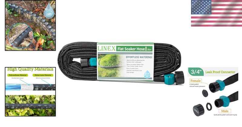 Patented 25ft Drip Soaker Hose – High Tensile Strength for Long-Lasting Use gallery