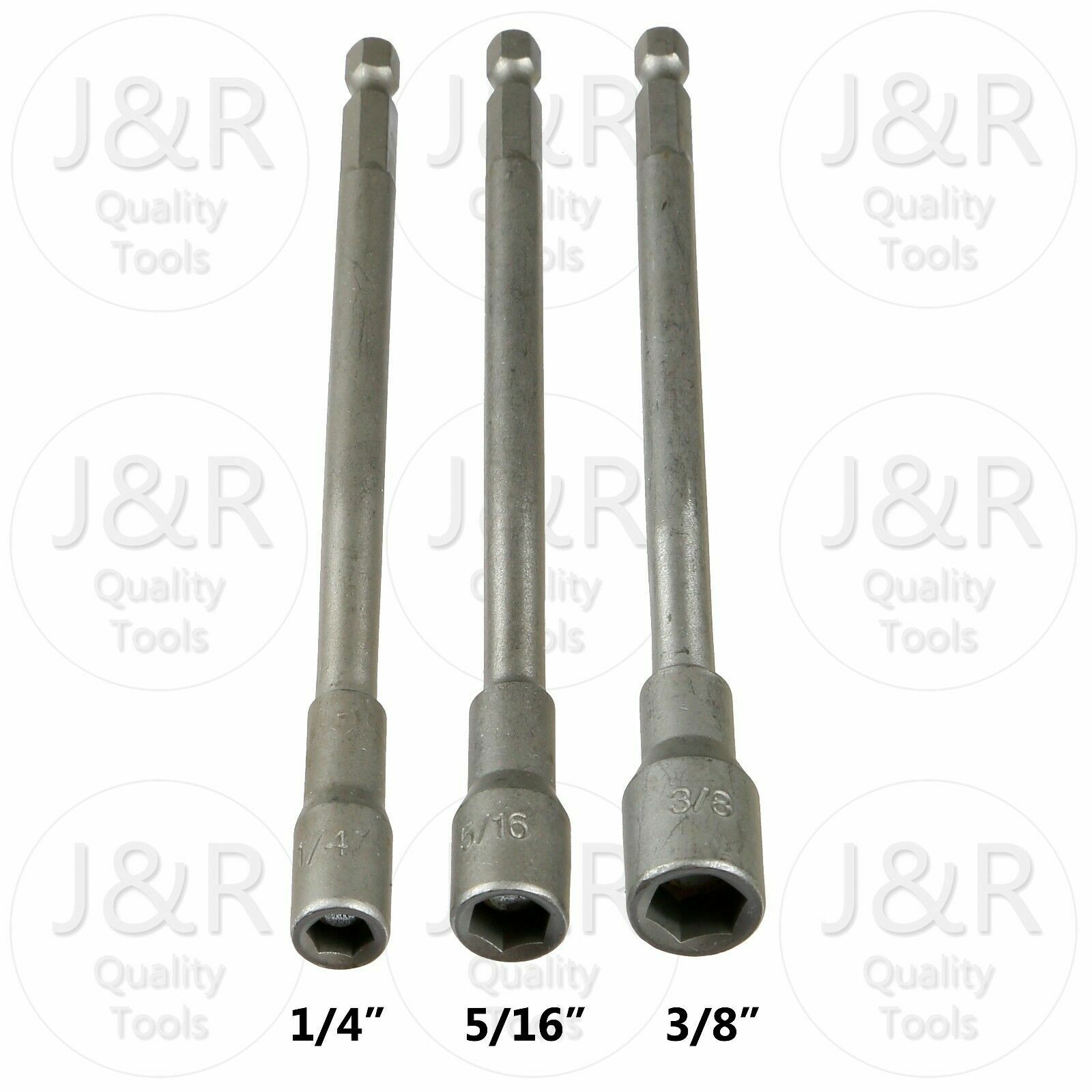 VCT 3pc 6" Long Magnetic Nut Driver Set 1/4" 5/16" 3/8" Power Drills Drivers gallery