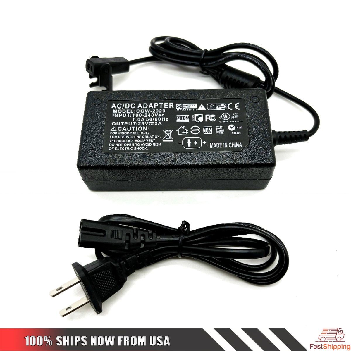 Power Recliner Power Supply AC/DC Switching Transformer 2-pin 29V 2A Adapter NEW gallery