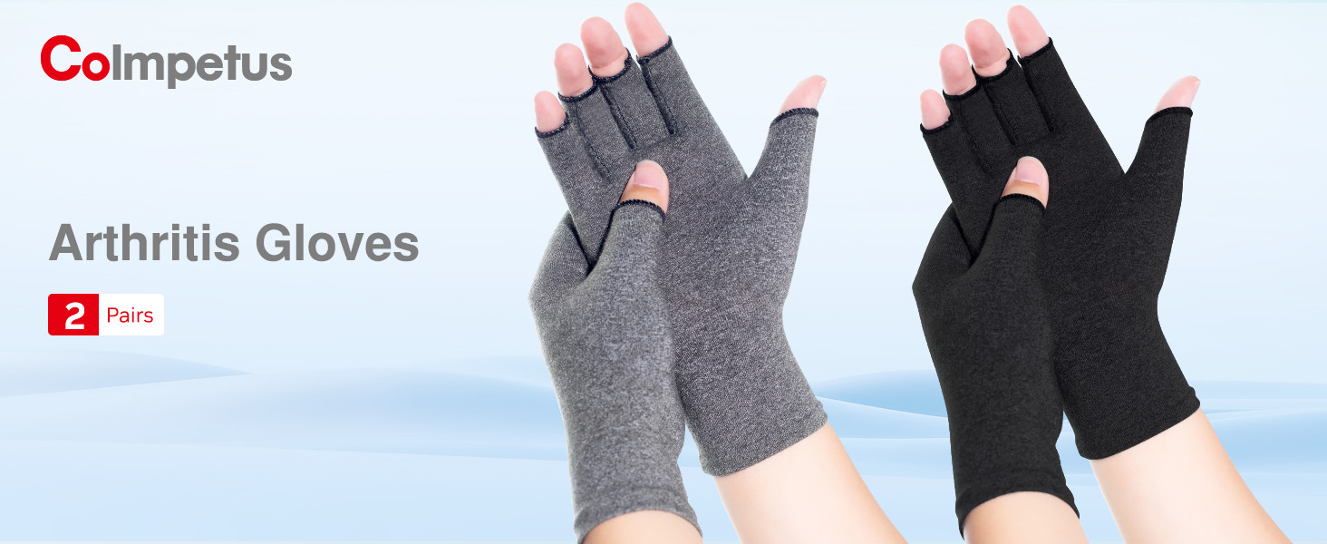 pr Arthritis Gloves, 2 Pairs Finrl Hand Support Wrist Brace gallery