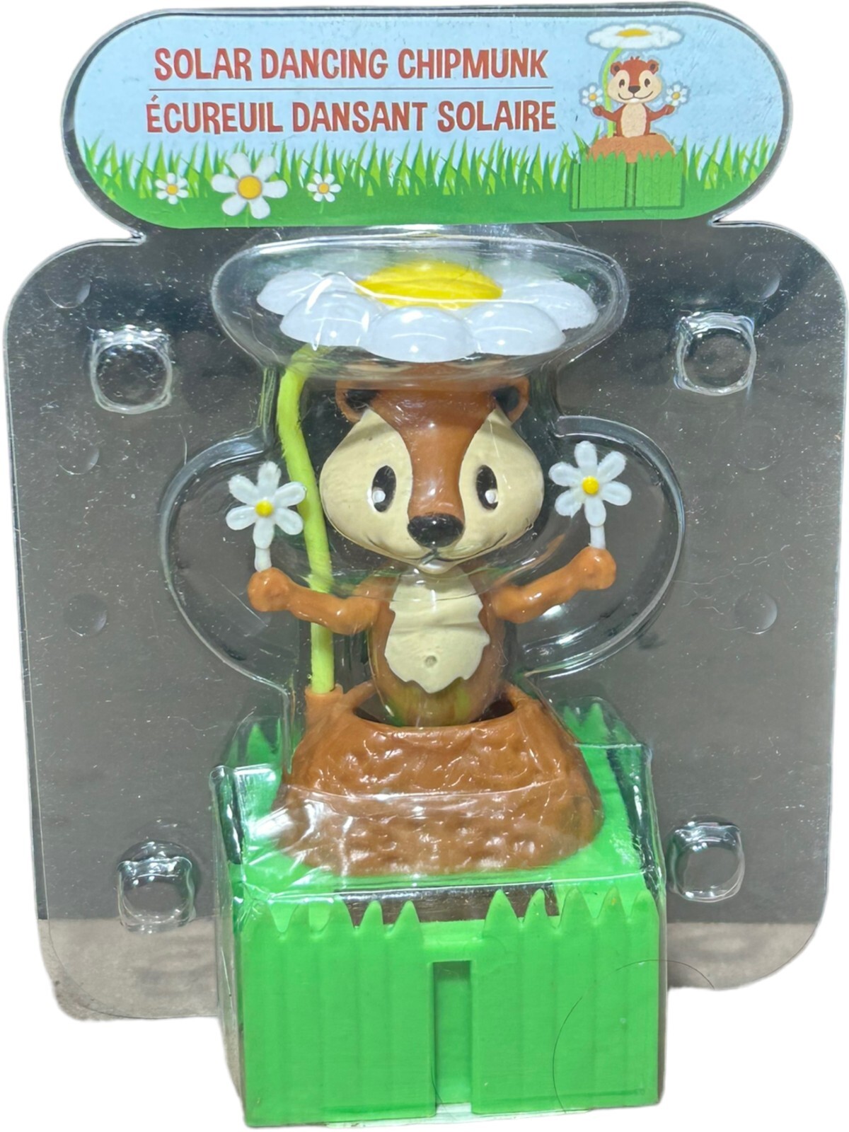 Solar Powered Dancing Chipmunk With A Daisy / Tree With Birds / Bear With Flower gallery