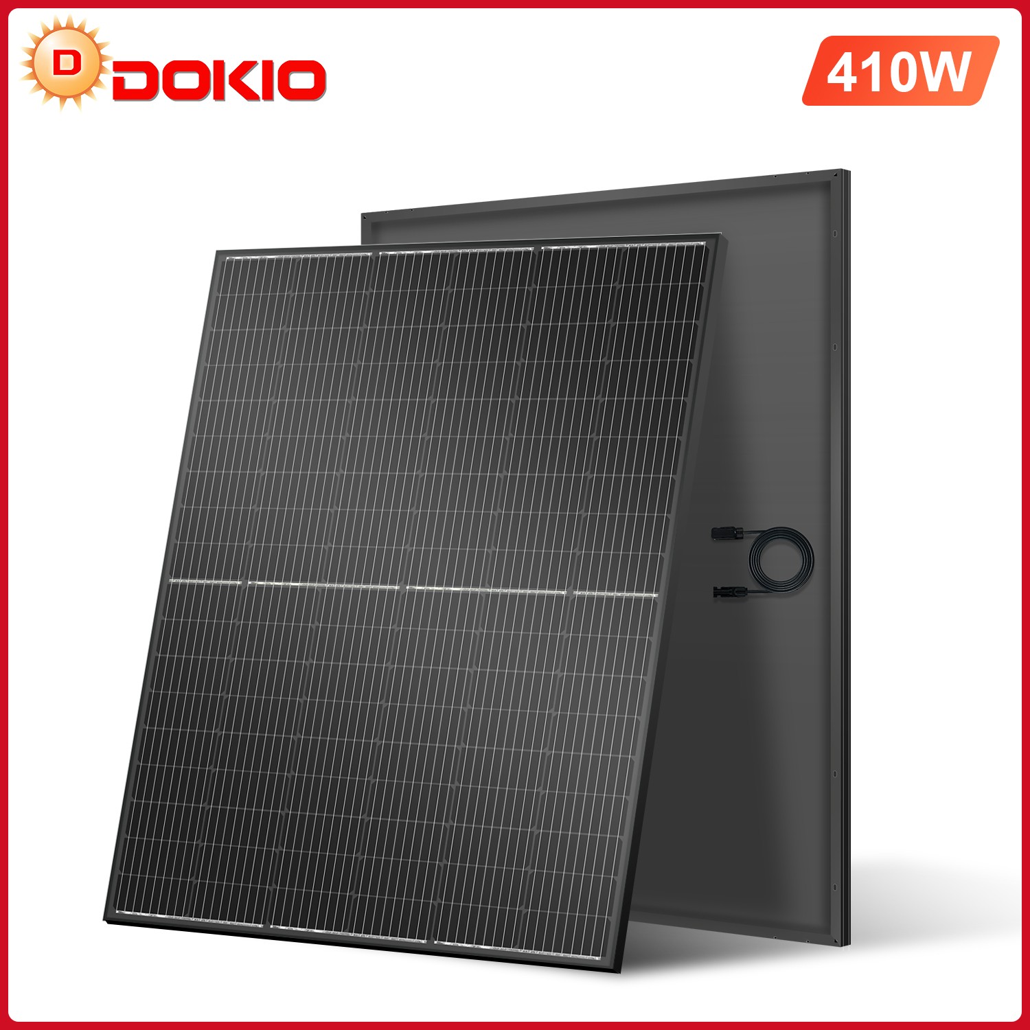Dokio 400W 1200W Rigidity High Power Big Solar Panel PV moudle for Roof Garden gallery