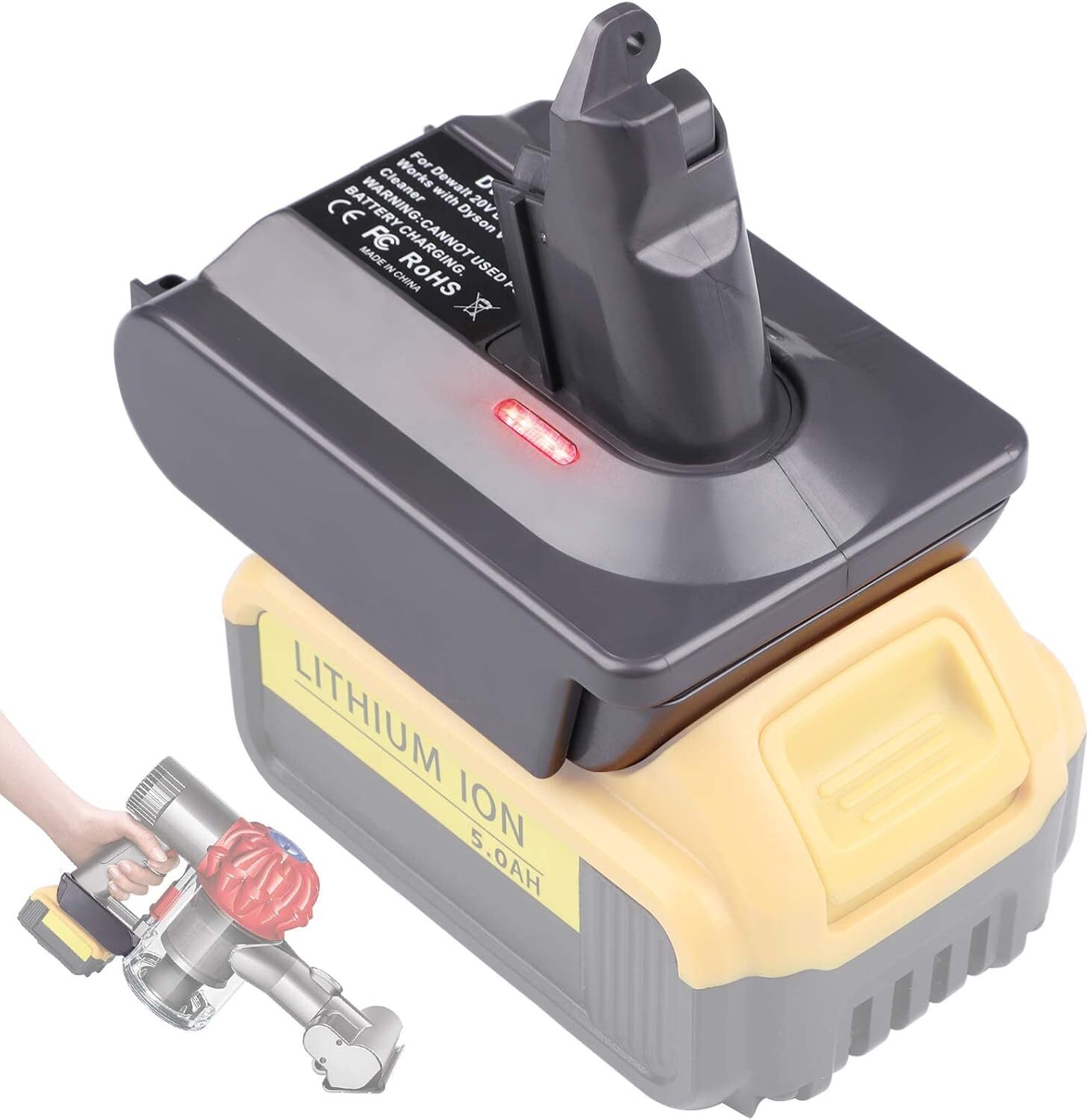 For Dyson V6 Battery Adapter for DeWalt 18V 20V Battery to V6 Vacuum Cleaner gallery