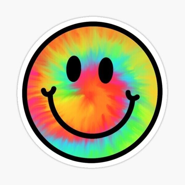 Tie Dye Smiley Sticker Decal gallery