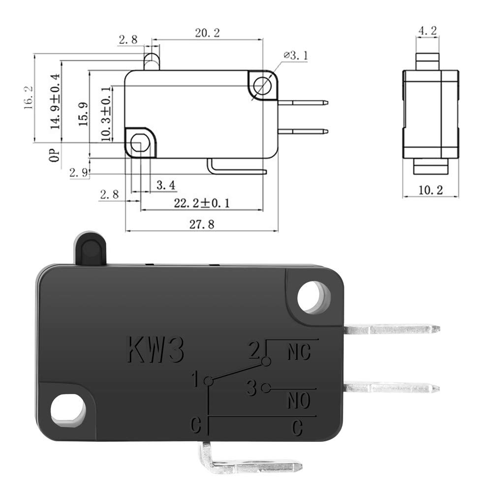 125V/250V 16A SPDT Snap Action Button Micro Limit Switch for Microwave Oven D gallery