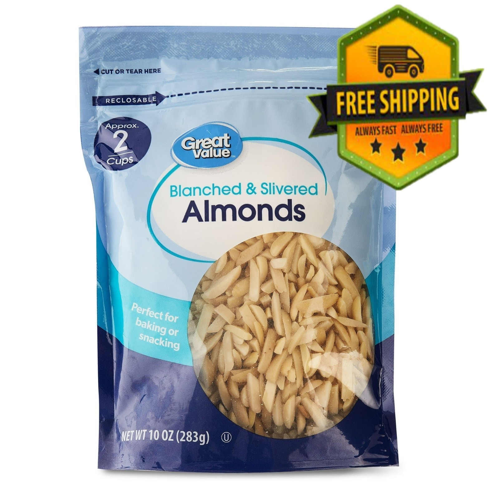 Great Value Blanched & Slivered Almonds (10 oz) gallery