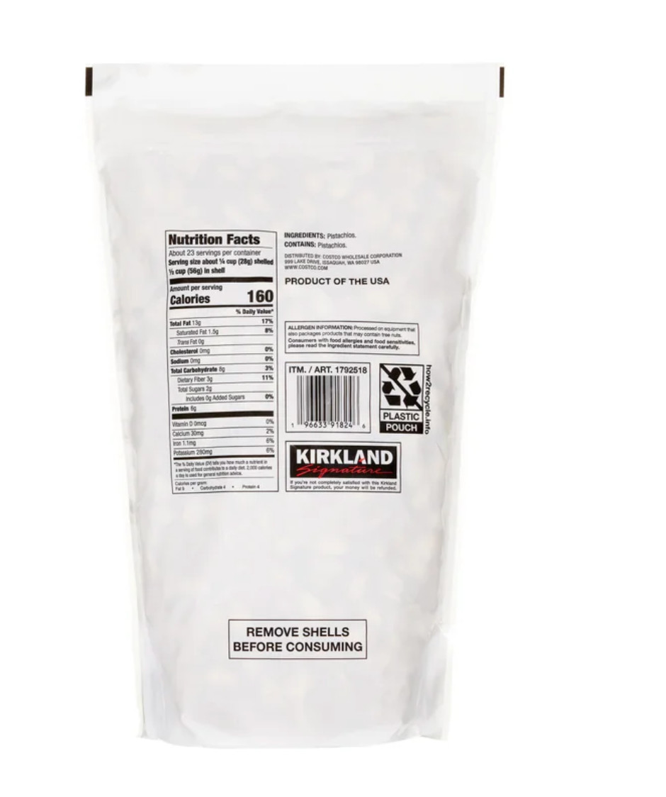Kirkland Unsalted In‑Shell Pistachios 3 lbs Fresh Premium Nuts Free Shipping gallery