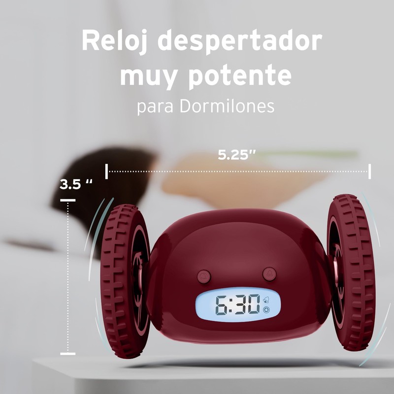 CLOCKY Extra Loud Alarm Clock on Wheels for Heavy Sleepers, Vibrating, Runs Away gallery