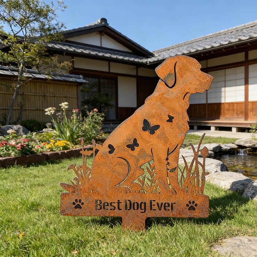 Custom Labrador Garden Stake, Rustic Dog Yard Decor Gift Plaque gallery
