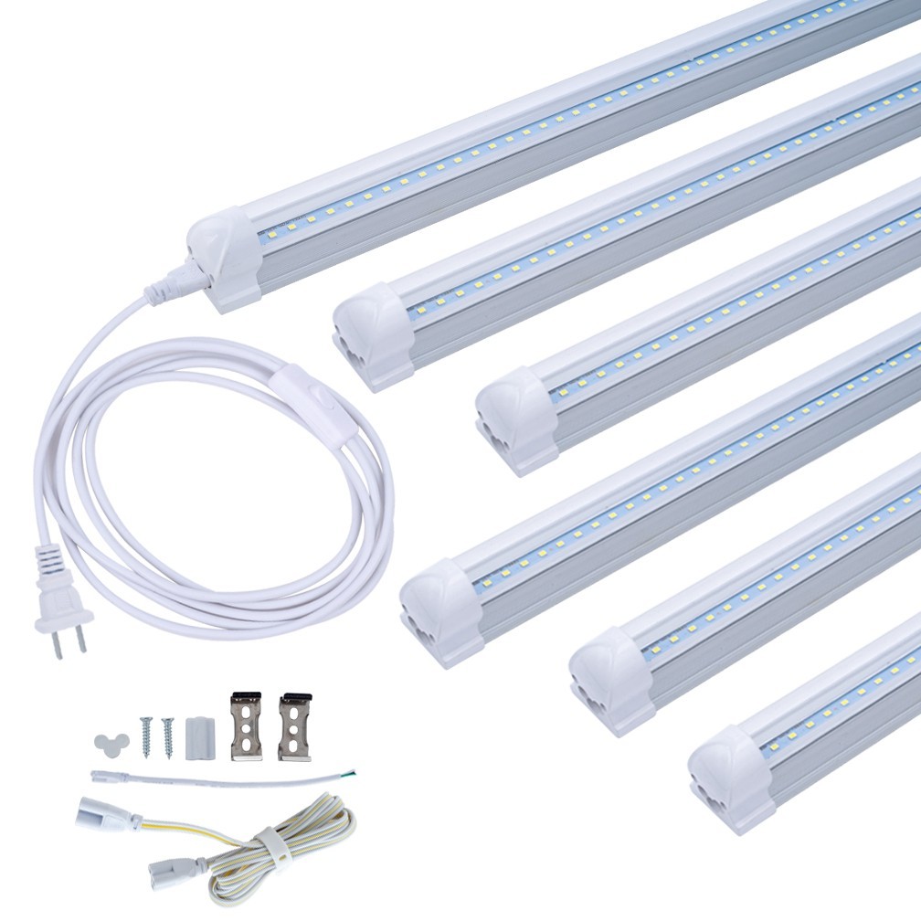 4FT LED Shop Light 24W Linkable T8 Integrated Tube Cool White with ON/OFF Cord gallery