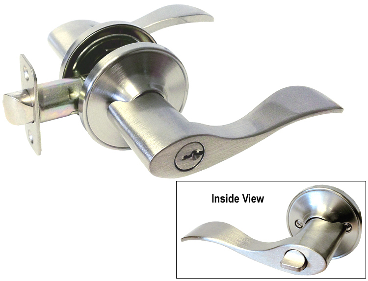 Entry Entrance Keyed Deadbolt Combo Satin Nickel Door Handle Locks lever Brushed gallery