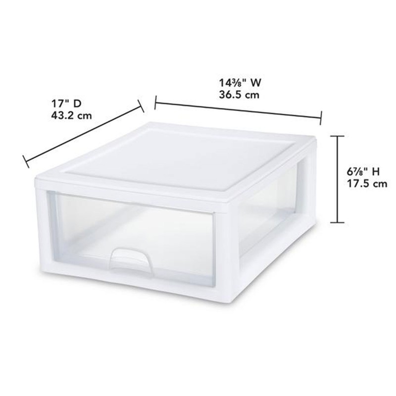 Sterilite 16 Quart Clear Plastic Stacking Storage Drawer Container Box, 12 Pack gallery