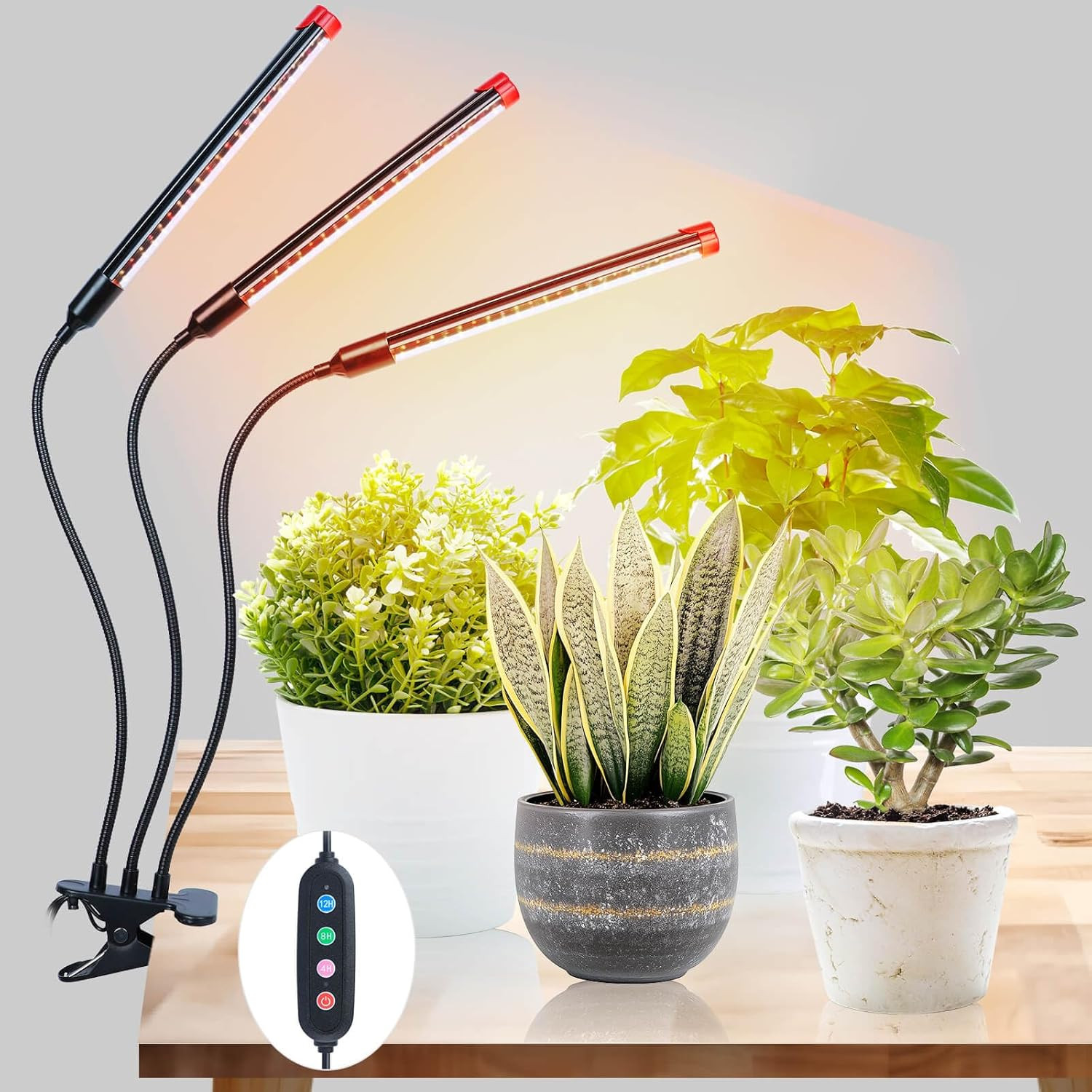 Clip Grow Lights for Seed Starting with Timer, Full Spectrum Brightest Plant Gro gallery