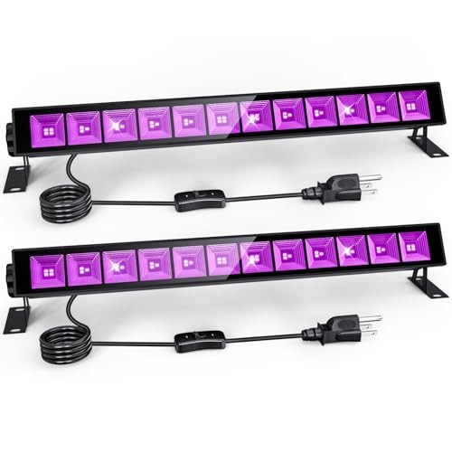 45W LED Black Light Bars IP65 Blacklights with 59inch Plug& 15.7in-2packs gallery