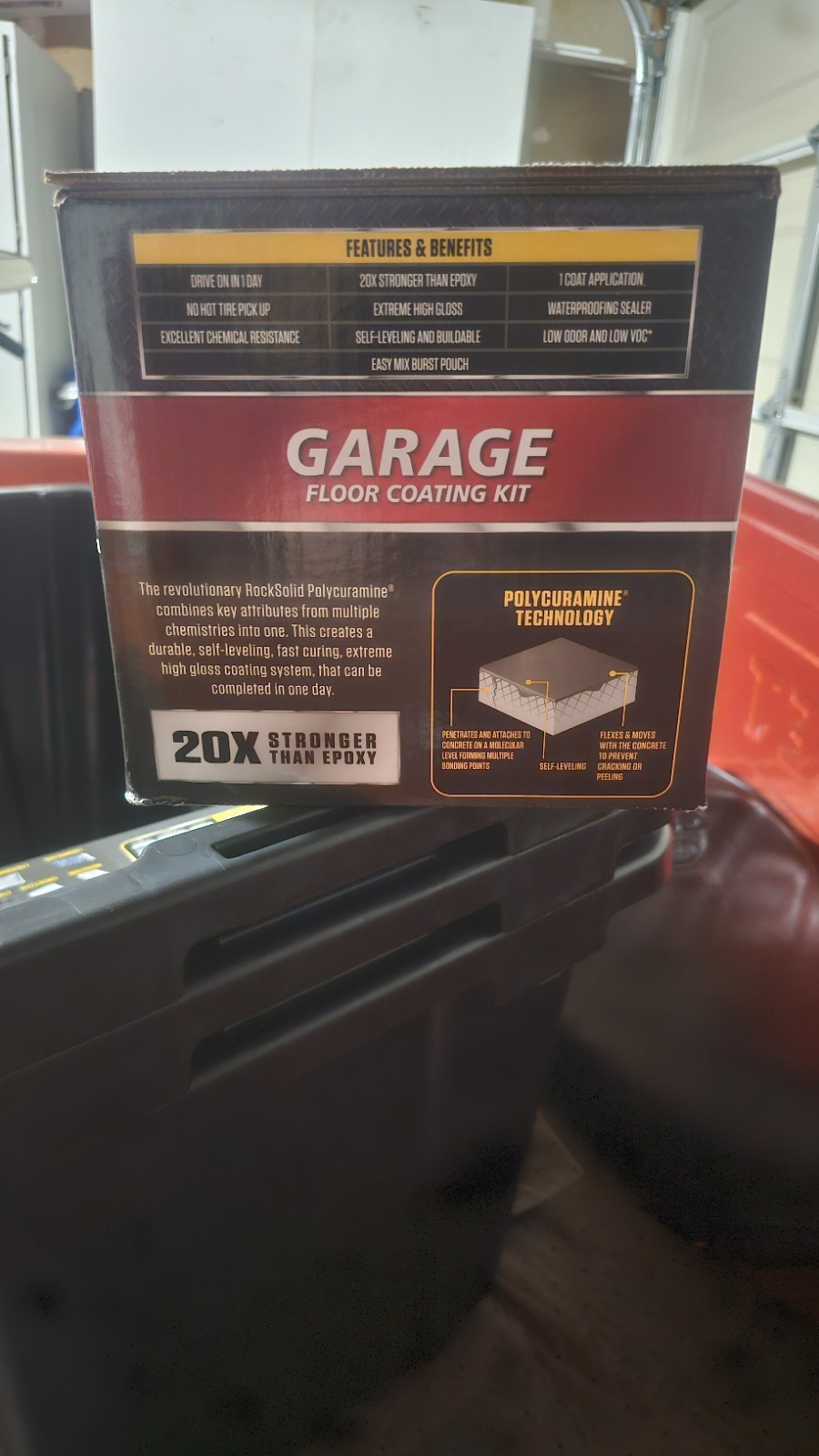 Rust-Oleum 293513 RockSolid Polycuramine Garage Floor Coating, 2.5 Car Kit, High gallery