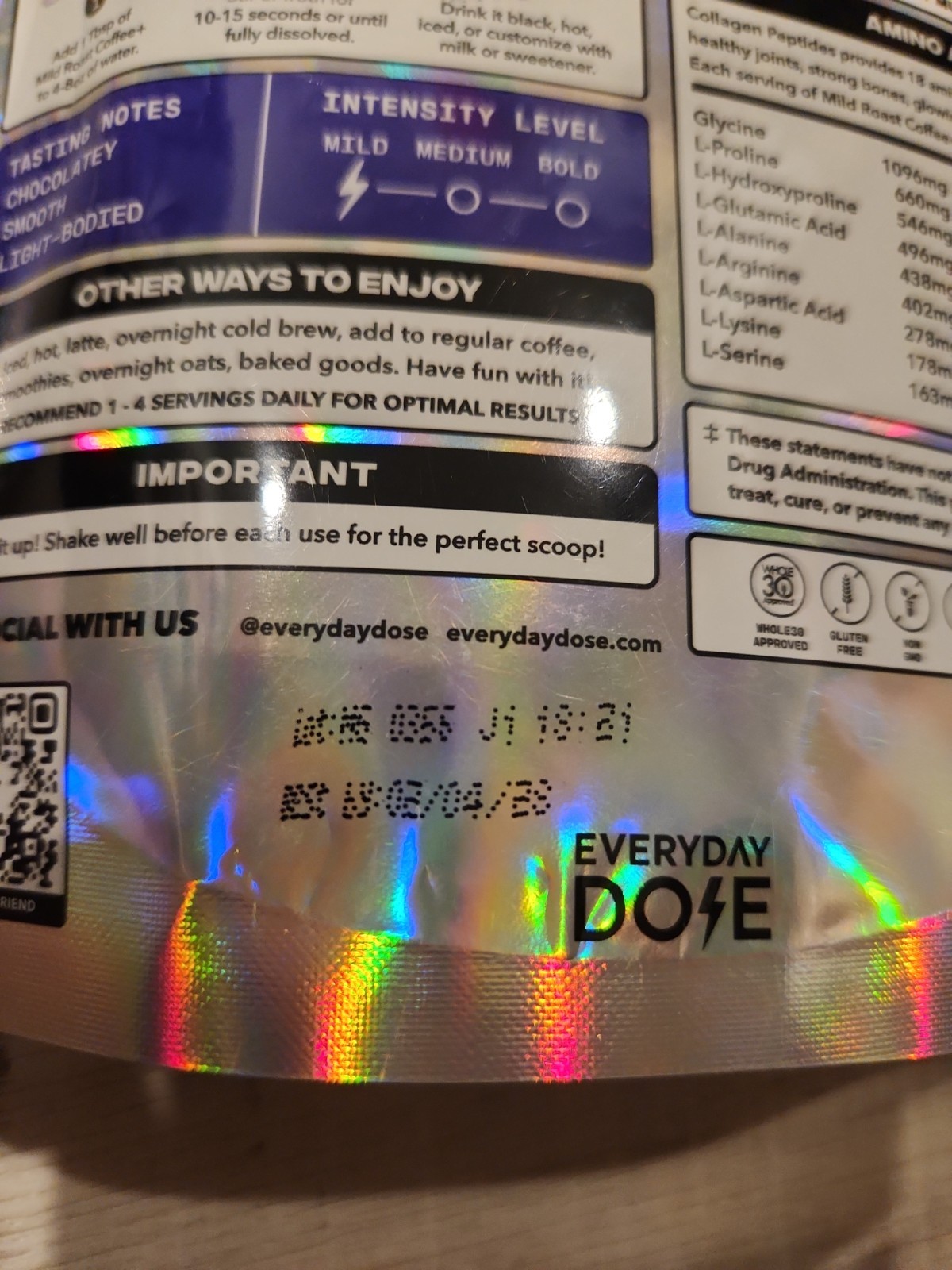 Everyday Dose Coffee 7.4oz EVERYDAY DOSE Mushroom Collagen Protein Exp 02/28 gallery