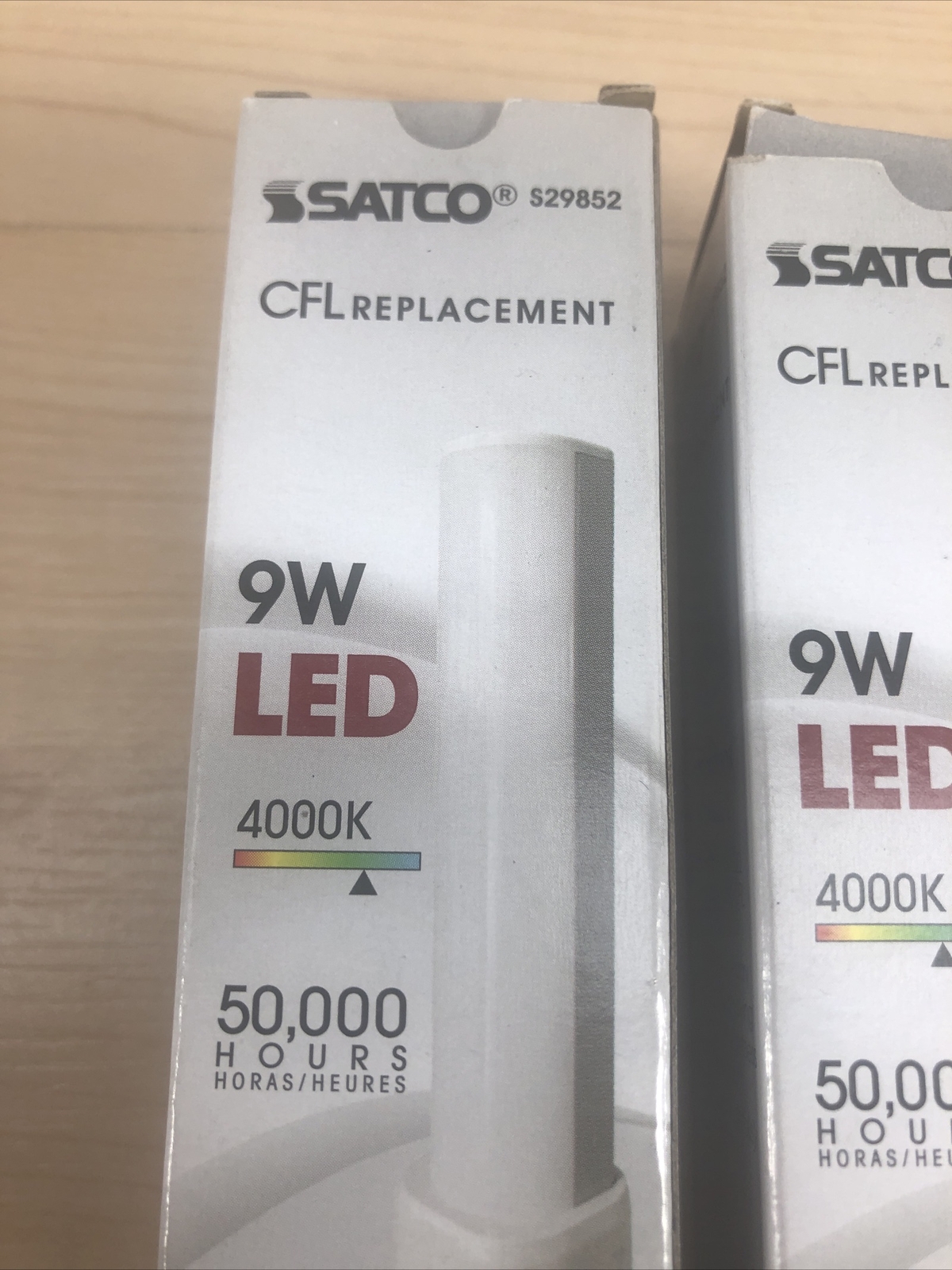 2- 9 Watt LED Replace 4-Pin CFL G24 4000K Cool White Horizontal Lamp S29852 gallery