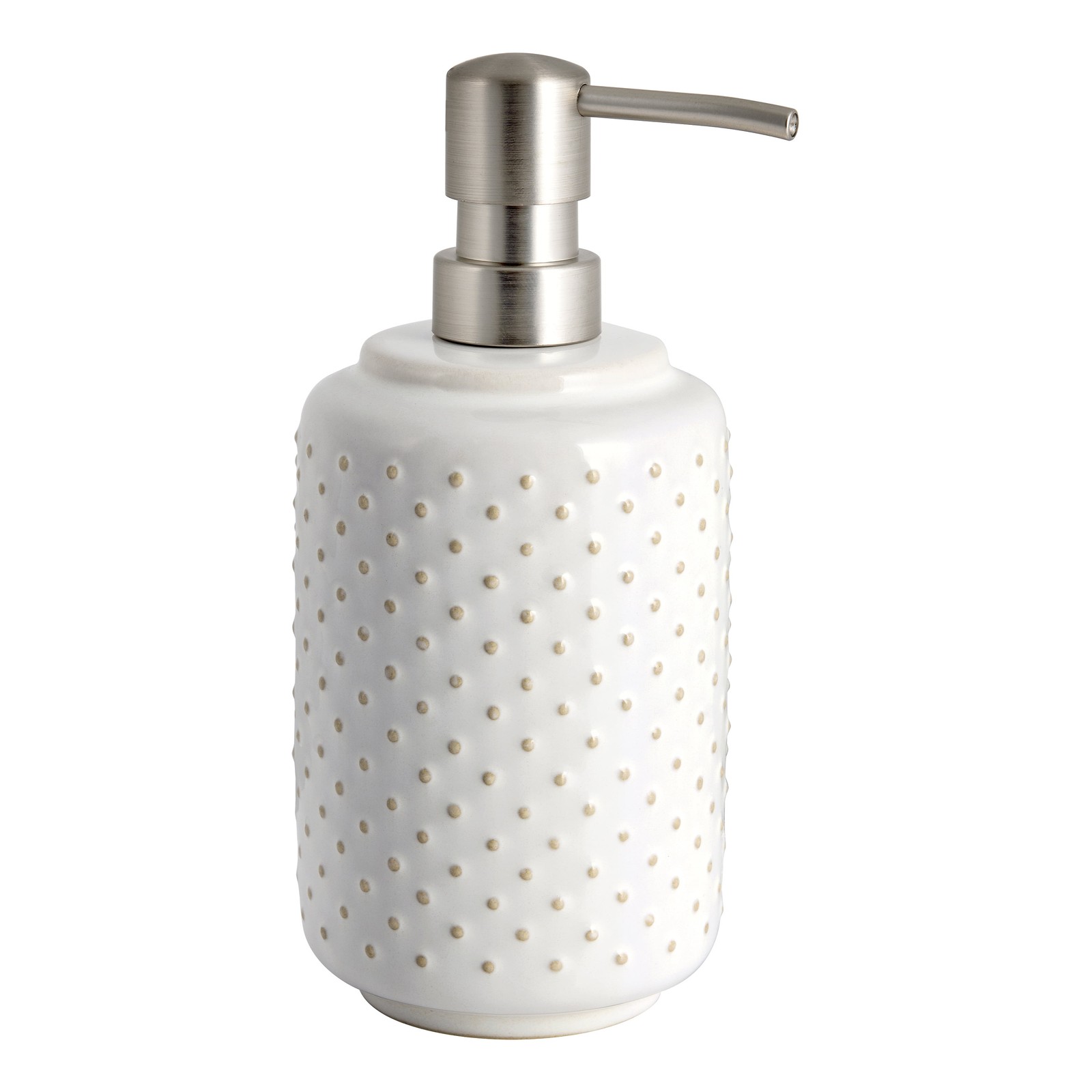 Better Homes & Gardens Reactive Glazed Textured Ceramic Lotion Pump,Creamy White gallery