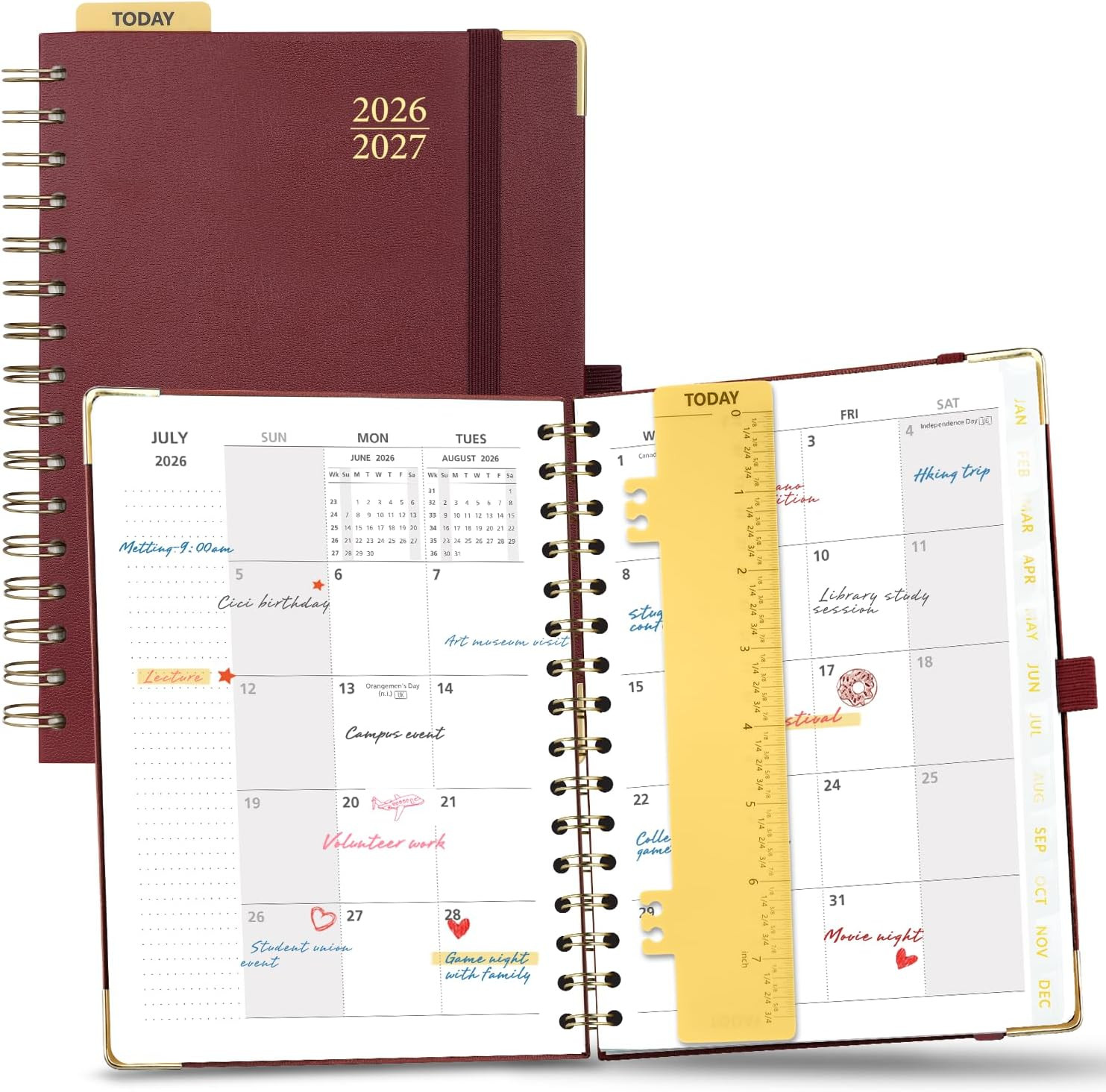 2026-2027 Monthly Planner, 18 Month Calendar (July 2026-Dec 2027), 6.25" X 8.5" gallery
