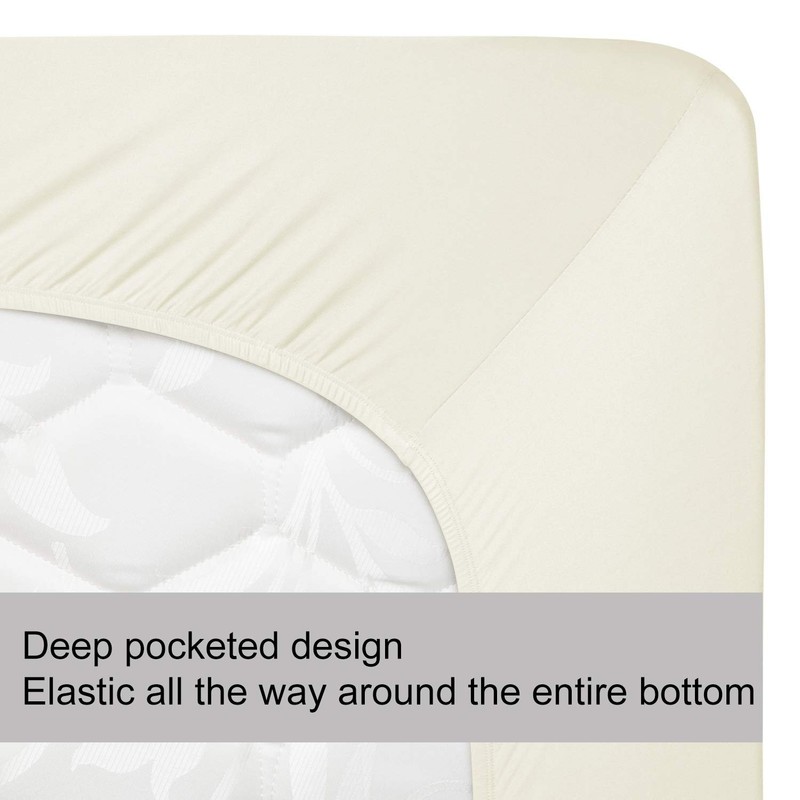 Soft Stretch Full Size Fitted Sheet Only - Jersey Knit Cozy T-Shirt Like, 4-... gallery