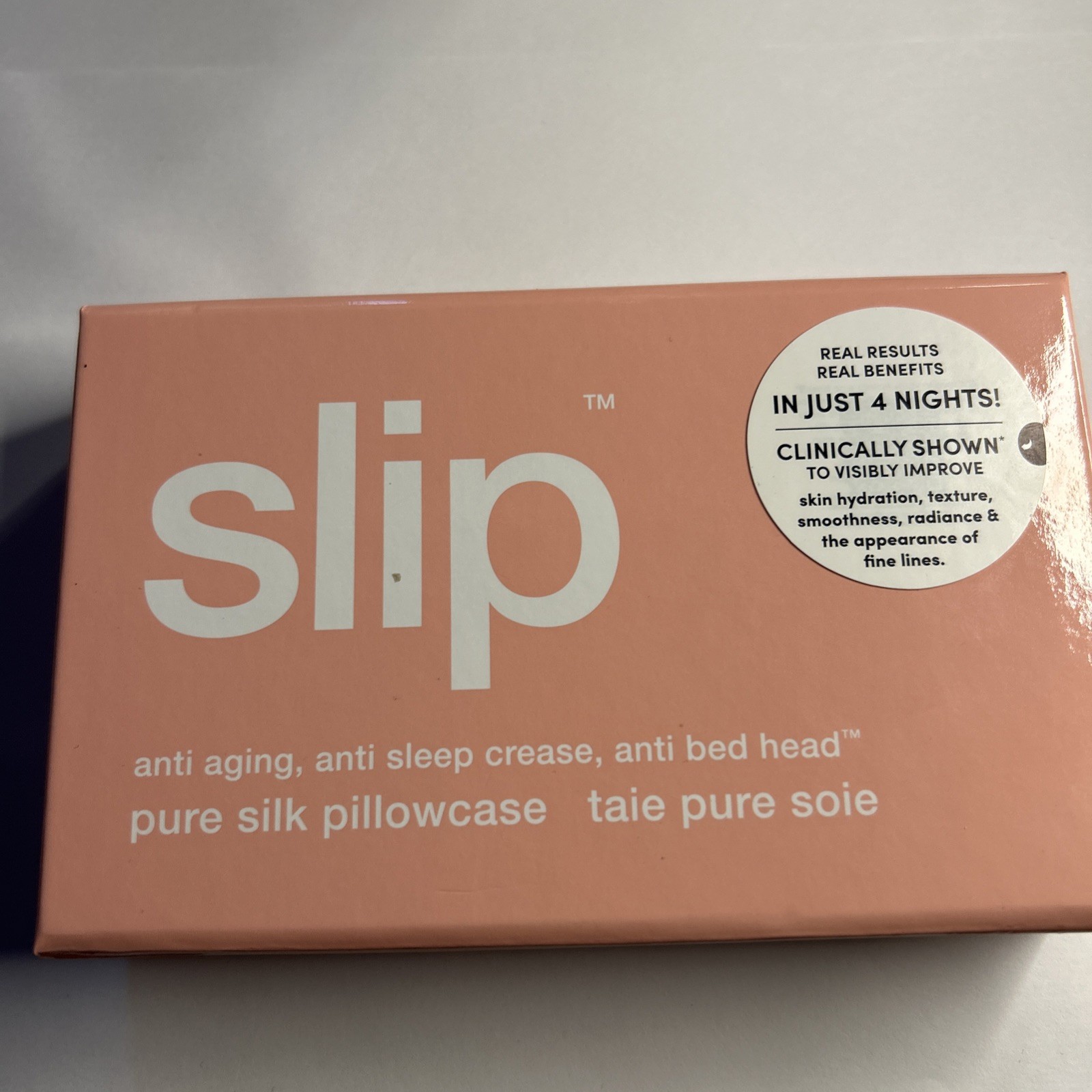NEW ~ slip Pure Silk Pillowcase - Queen - Pink, NIB gallery