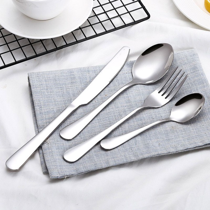 4pcs Silverware Set Flatware Cutlery Sets Stainless Steel Knife Fork Spoon US gallery