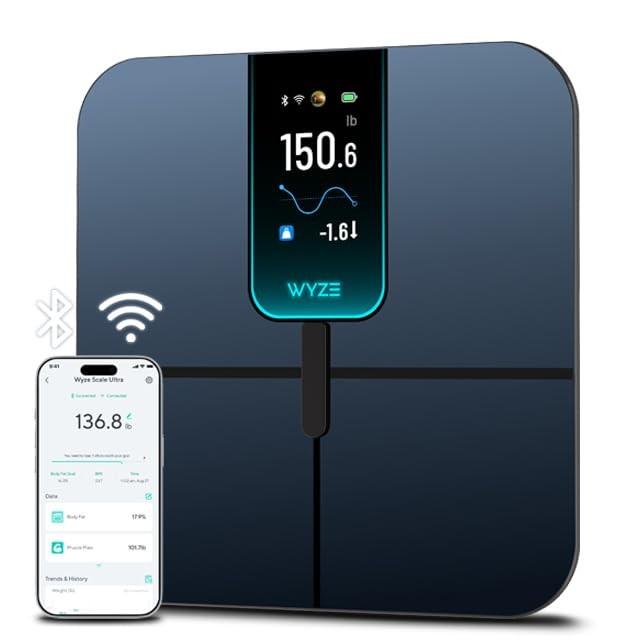 WYZE Body Weight Scale Wi-Fi Bluetooth Digital Bathroom Weighing Scale Max:400lb gallery