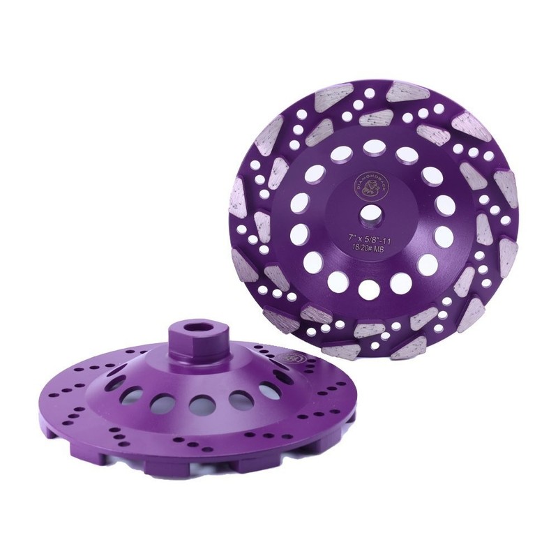 7" Purple Concrete Eater – Professional Aggressive Diamond Cup Wheel 18/20 Grit gallery