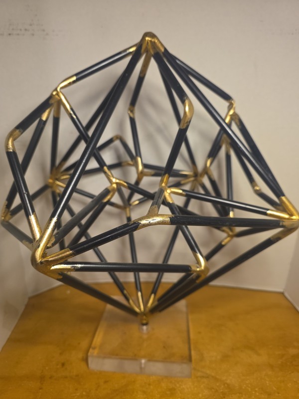 Large Geometric Sphere Globe Abstract Tabletop Centerpiece 16"H X 11.5" W gallery