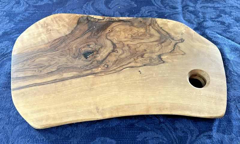Live Edge Small Cutting Serving Board Free Form Olive Wood? 10.25"x6.5" gallery