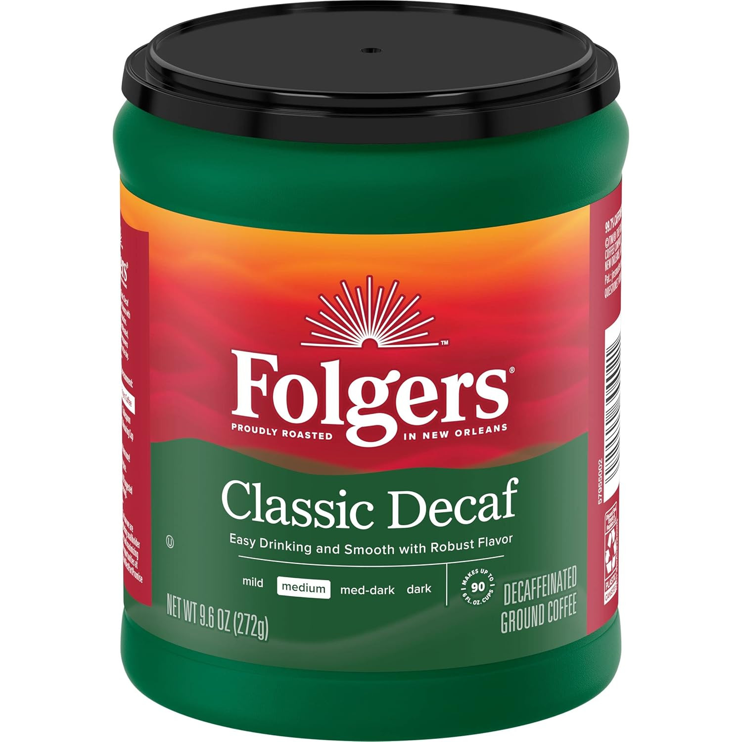 Decaf Coffee, Ground Coffee, Classic Medium Roast, 9.6 Ounce Canister gallery