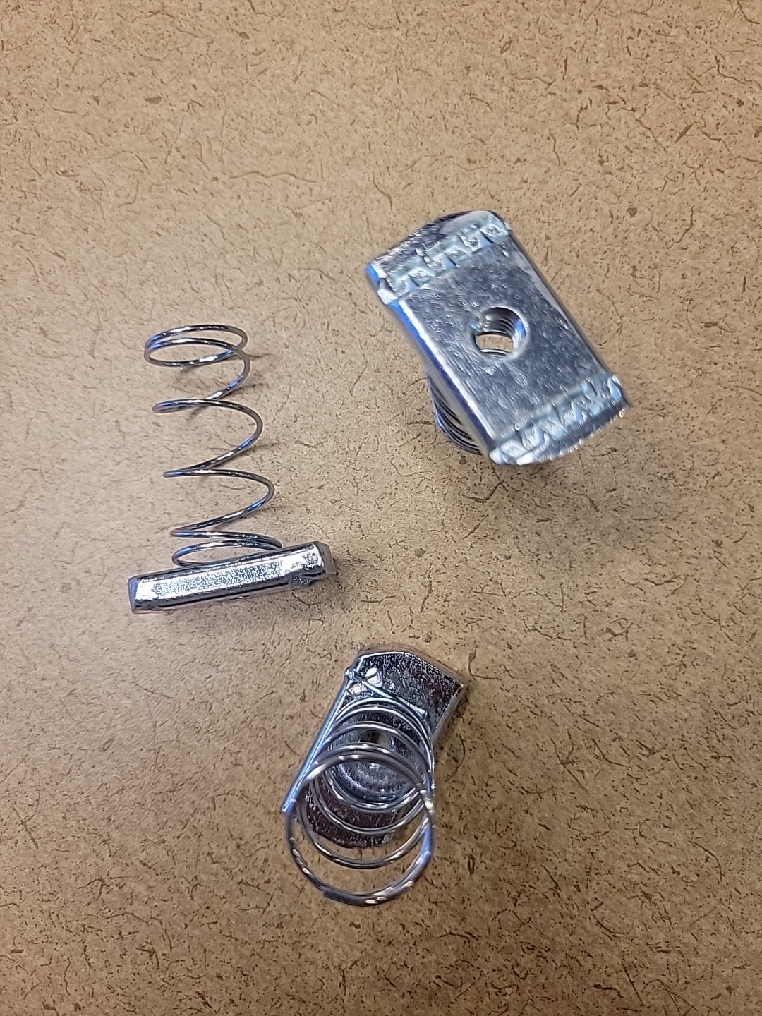 1/4"-20 Spring Nuts for deep Unistrut B-Line Channel like #4118 P1006-1420 gallery